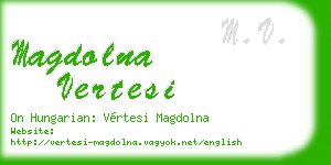 magdolna vertesi business card