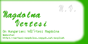 magdolna vertesi business card